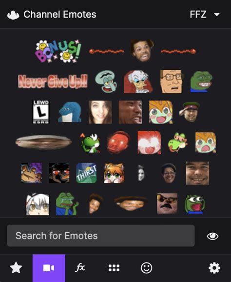 frankerfacez custom emotes